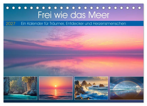 Frei wie das Meer (Tischkalender 2027 DIN A5 quer), CALVENDO Monatskalender