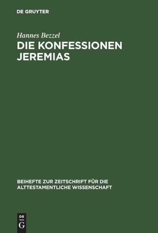 Die Konfessionen Jeremias