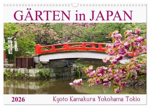 Gärten in Japan (Wandkalender 2026 DIN A3 quer), CALVENDO Monatskalender