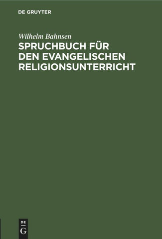 Spruchbuch für den evangelischen Religionsunterricht