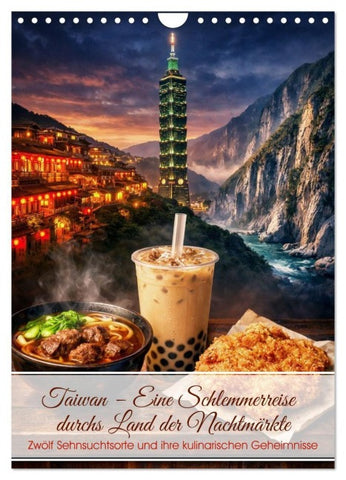 Taiwan – Eine Schlemmerreise durchs Land der Nachtmärkte (Wandkalender 2027 DIN A4 hoch), CALVENDO Monatskalender