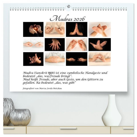 Mudras / 2026 (hochwertiger Premium Wandkalender 2026 DIN A2 quer), Kunstdruck in Hochglanz