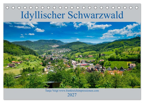 Idyllischer Schwarzwald (Tischkalender 2027 DIN A5 quer), CALVENDO Monatskalender