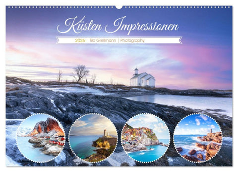 Küsten Impressionen (Wandkalender 2026 DIN A2 quer), CALVENDO Monatskalender