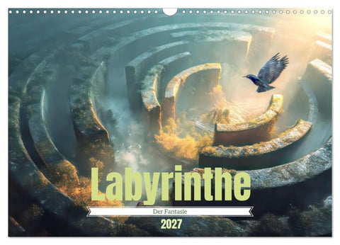Labyrinthe - Der Fantasie (Wandkalender 2027 DIN A3 quer), CALVENDO Monatskalender