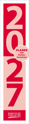 Streifenplaner Compact Rot 2027