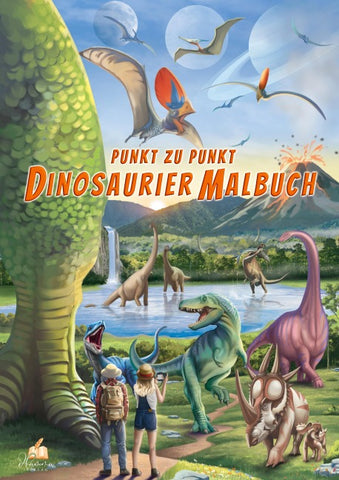 Punkt-zu-Punkt Dinosaurier Malbuch für Kinder von 7–10 Jahren mit 50 authentischen Ausmalbildern