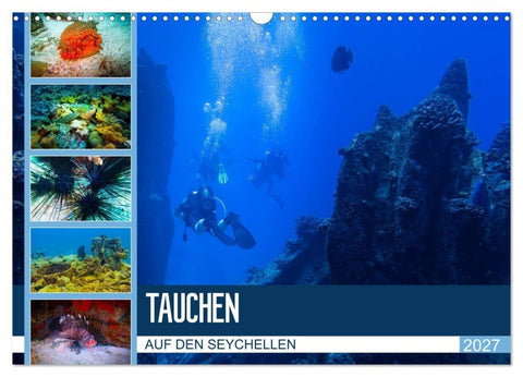 Tauchen auf den Sychellen (Wandkalender 2027 DIN A3 quer), CALVENDO Monatskalender