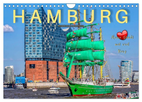 Hamburg - meine Stadt mit viel Herz (Wandkalender 2027 DIN A4 quer), CALVENDO Monatskalender
