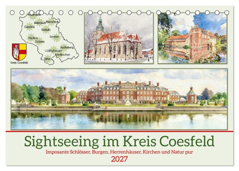 Sightseeing im Kreis Coesfeld (Tischkalender 2027 DIN A5 quer), CALVENDO Monatskalender