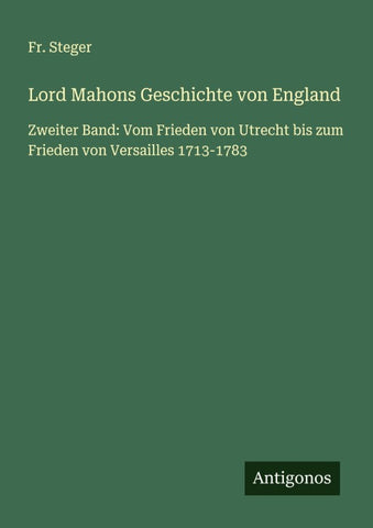 Lord Mahons Geschichte von England