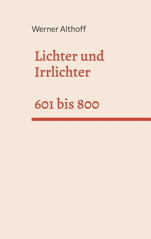 Lichter und Irrlichter