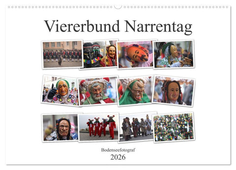 Narrentag Viererbund 2026 (Wandkalender 2026 DIN A2 quer), CALVENDO Monatskalender