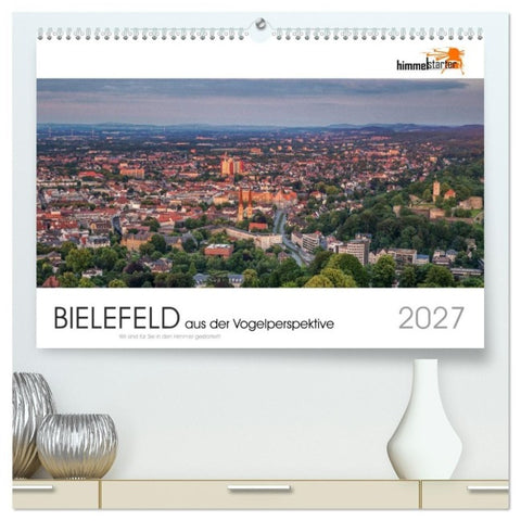 BIELEFELD aus der Vogelperspektive (hochwertiger Premium Wandkalender 2027 DIN A2 quer), Kunstdruck in Hochglanz