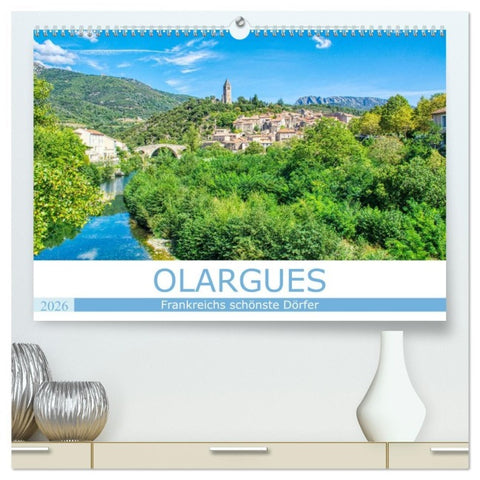 Frankreichs schönste Dörfer - Olargues (hochwertiger Premium Wandkalender 2026 DIN A2 quer), Kunstdruck in Hochglanz