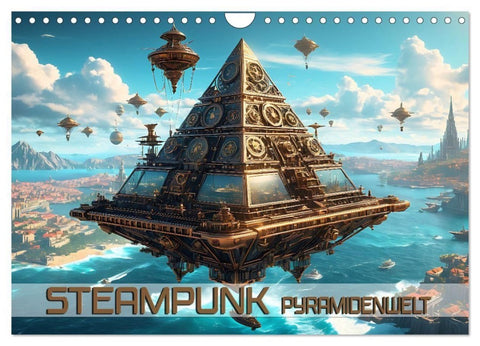 Steampunk Pyramidenwelt (Wandkalender 2027 DIN A4 quer), CALVENDO Monatskalender