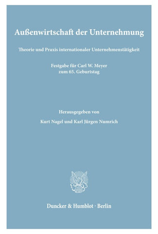 Außenwirtschaft der Unternehmung.