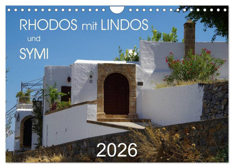 Rhodos mit Lindos und Symi (Wandkalender 2026 DIN A4 quer), CALVENDO Monatskalender