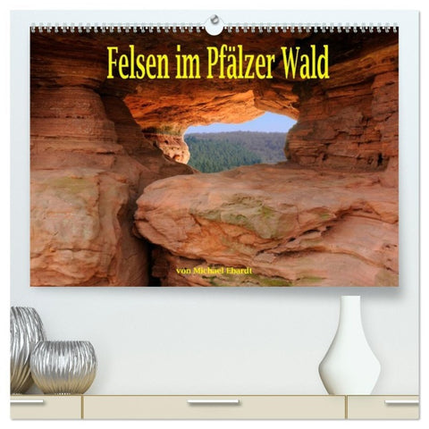 Felsen im Pfälzer Wald (hochwertiger Premium Wandkalender 2026 DIN A2 quer), Kunstdruck in Hochglanz