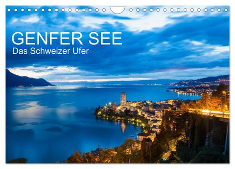 GENFER SEE Das Schweizer Ufer (Wandkalender 2027 DIN A4 quer), CALVENDO Monatskalender