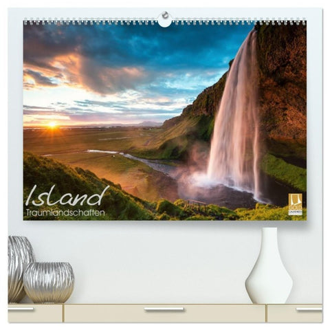 ISLAND - Traumlandschaften (hochwertiger Premium Wandkalender 2027 DIN A2 quer), Kunstdruck in Hochglanz