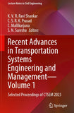 Recent Advances in Transportation Systems Engineering and Management—Volume 1