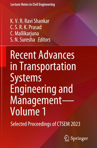 Recent Advances in Transportation Systems Engineering and Management—Volume 1