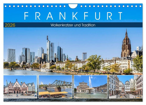 Frankfurt - Wolkenkratzer und Tradition (Wandkalender 2026 DIN A4 quer), CALVENDO Monatskalender