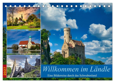 Willkommen im Ländle (Tischkalender 2027 DIN A5 quer), CALVENDO Monatskalender
