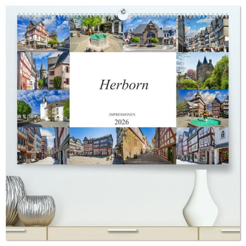 Herborn Impressionen (hochwertiger Premium Wandkalender 2026 DIN A2 quer), Kunstdruck in Hochglanz