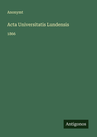 Acta Universitatis Lundensis