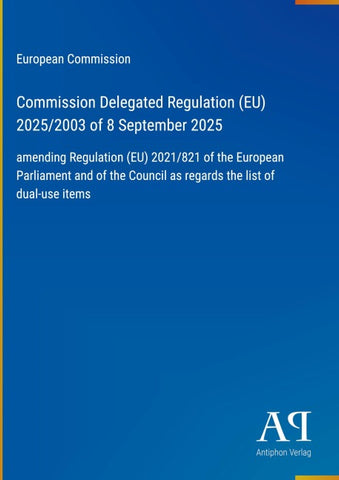 Commission Delegated Regulation (EU) 2025/2003 of 8 September 2025