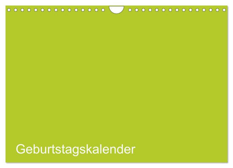 Bastel-Geburtstagskalender grün / Geburtstagskalender (Wandkalender 2026 DIN A4 quer), CALVENDO Monatskalender