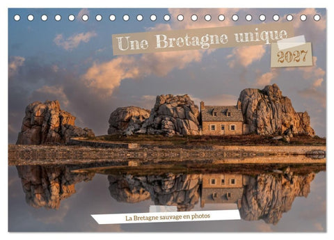 Une Bretagne unique (Calendrier de bureau 2027 DIN A5 vertical), CALVENDO calendrier mensuel