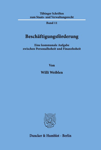 Beschäftigungsförderung.