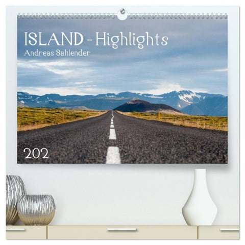 Island Highlights (hochwertiger Premium Wandkalender 2027 DIN A2 quer), Kunstdruck in Hochglanz