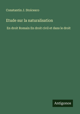 Etude sur la naturalisation
