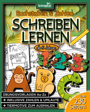Buchstaben und Zahlen schreiben ab 5 Jahren