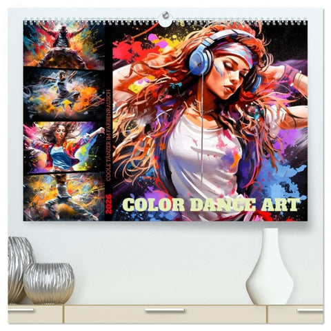 Color Dance Art (hochwertiger Premium Wandkalender 2026 DIN A2 quer), Kunstdruck in Hochglanz