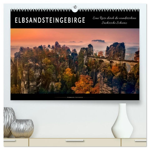Elbsandsteingebirge - eine Reise durch die wunderschöne Sächsische Schweiz (hochwertiger Premium Wandkalender 2026 DIN A2 quer), Kunstdruck in Hochglanz