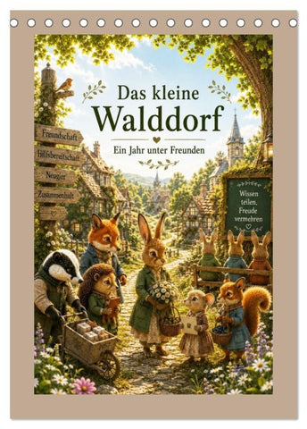 Das kleine Walddorf (Tischkalender 2027 DIN A5 hoch), CALVENDO Monatskalender