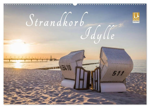 Strandkorb Idylle (Wandkalender 2027 DIN A2 quer), CALVENDO Monatskalender