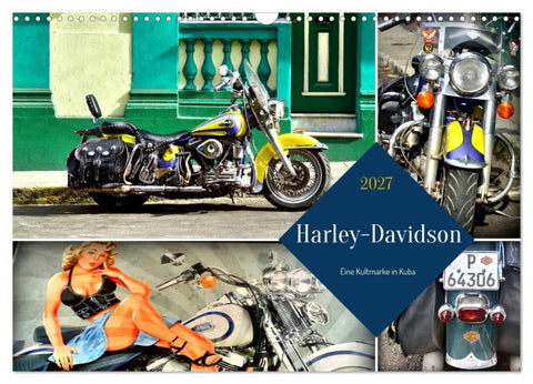 Harley-Davidson - Eine Kultmarke in Kuba (Wandkalender 2027 DIN A3 quer), CALVENDO Monatskalender