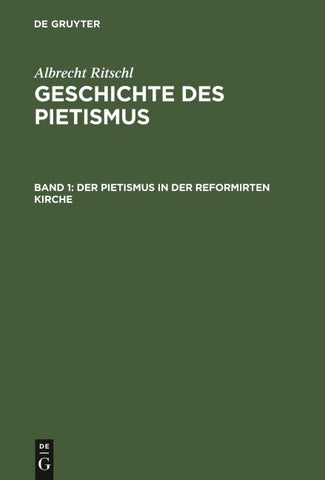 Der Pietismus in der reformirten Kirche