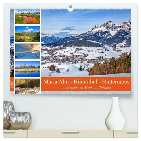 Maria Alm - Hinterthal - Hintermoos (hochwertiger Premium Wandkalender 2027 DIN A2 quer), Kunstdruck in Hochglanz
