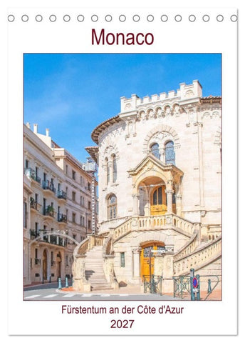 Monaco - Fürstentum an der Côte d'Azur (Tischkalender 2027 DIN A5 hoch), CALVENDO Monatskalender