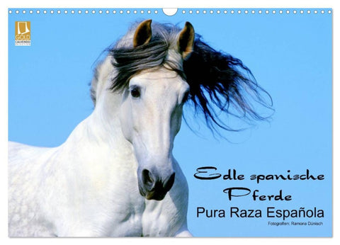 Edle spanische Pferde - Pura Raza Espanola (Wandkalender 2026 DIN A3 quer), CALVENDO Monatskalender