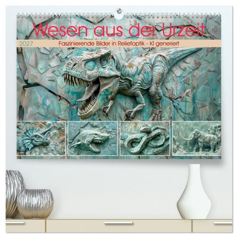 Wesen aus der Urzeit (hochwertiger Premium Wandkalender 2027 DIN A2 quer), Kunstdruck in Hochglanz