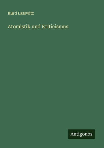 Atomistik und Kriticismus