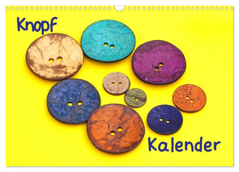 Knopfkalender (Wandkalender 2026 DIN A3 quer), CALVENDO Monatskalender